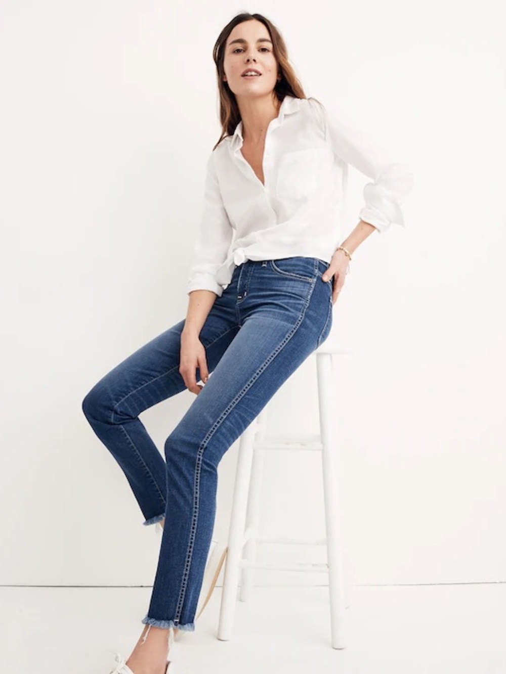 Madewell Slim Straight Jeans Raw Hem Edition 28